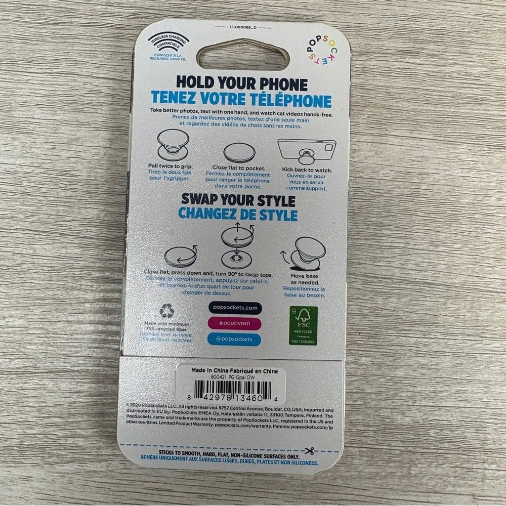 PopSockets PopGrip Opal Phone Grip & Stand with Swappable Top – New Sealed